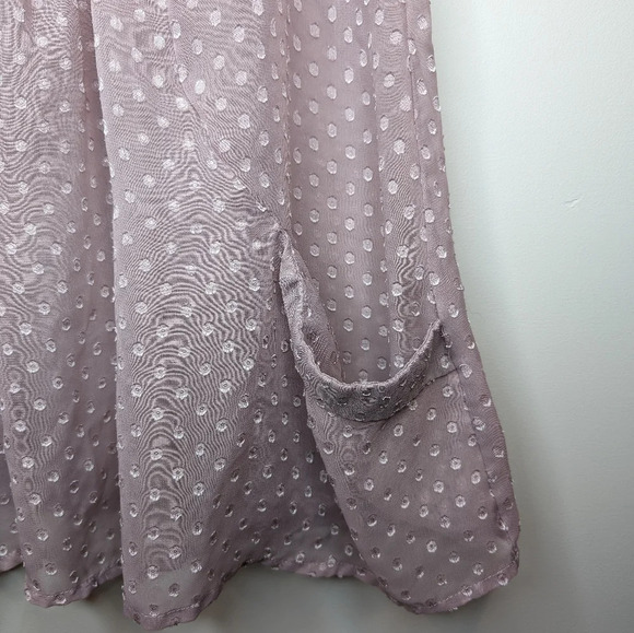 Vintage Daniel Rainn Y2K Purple Sheer Lace Butterfly Sleeve Women Small - Picture 7 of 10